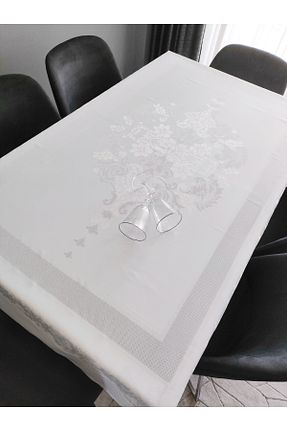 رومیزی سفید پلی استر sarra - کد 769137615