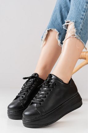 کفش اسنیکر مشکی زنانه بند دار Fashion feet - کد 760955101