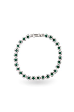 دستبند نقره سبز زنانه 925 عیار Silveranka - کد 769332312