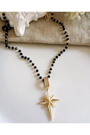 گردنبند استیل ( فولاد ) طلائی زنانه استیل ضد زنگ AyzAccessory - کد 769837471