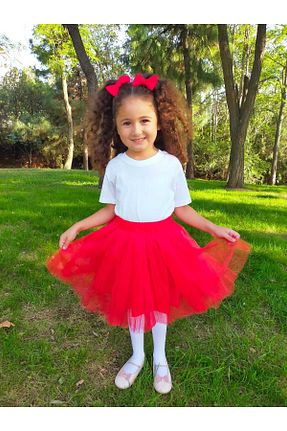 دامن قرمز بچه گانه پنبه ای Angels