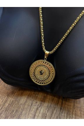 گردنبند استیل ( فولاد ) طلائی زنانه استیل (فولاد) EBRAR BİJUTERİ - کد 768892729