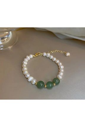 دستبند مروارید طلائی مروارید آب شیرین Hazeran accessories - کد 769605588