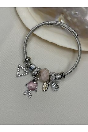 دستبند استیل (فولاد) زنانه استیل (فولاد) ismim bijuteri - کد 769834755