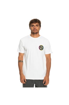 تی شرت سفید مردانه رگولار یقه گرد تکی کد 672937705