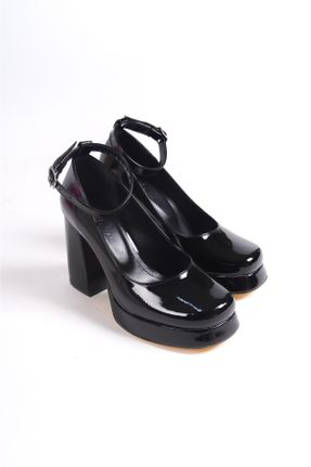 کفش پاشنه بلند کلاسیک مشکی زنانه پاشنه ضخیم پاشنه متوسط ( 5 - 9 cm ) چرم مصنوعی کد 769550435