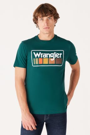 تی شرت سبز مردانه یقه گرد پنبه (نخی) رگولار کد 770038472