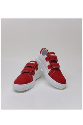 کفش کژوال قرمز بچه گانه چرم طبیعی پاشنه کوتاه ( 4 - 1 cm ) پاشنه ساده کد 770039738