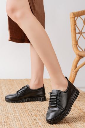 کفش کلاسیک مشکی زنانه چرم مصنوعی پاشنه کوتاه ( 4 - 1 cm ) پاشنه ساده کد 763113630