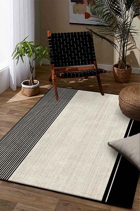 فرش مشکی زیره ضد لغزش Decomia Home - کد 305201804