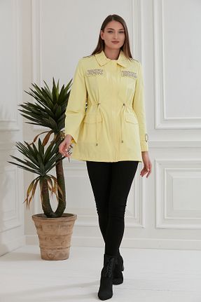 ترنچکت زرد زنانه بدون آستر Trenç - کد 768922311