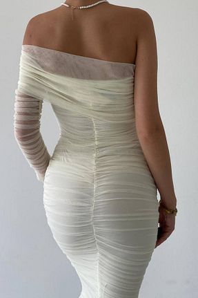 لباس مجلسی و فارغ التحصیلی سفید زنانه توری lovebox - کد 769130282