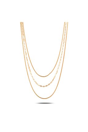 گردنبند نقره صورتی زنانه 925 عیار Çakıl Jewelry - کد 768913027