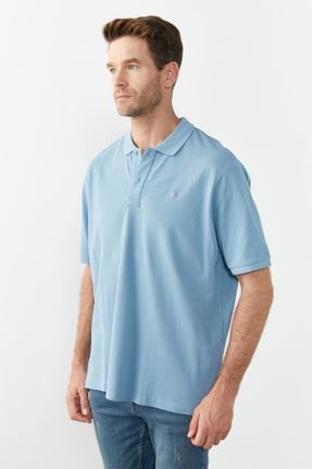 تی شرت آبی مردانه یقه پولو کد 768978657