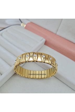 دستبند استیل (فولاد) طلائی زنانه استیل ضد زنگ mavidenizaccesories - کد 769056365