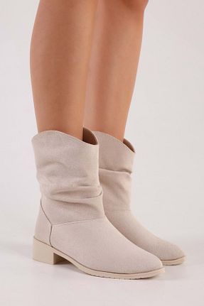 چکمه بژ زنانه چرم مصنوعی Shoeberry - کد 769418047