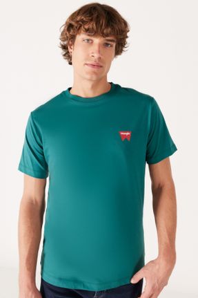 تی شرت سبز مردانه رگولار پنبه (نخی) یقه گرد کد 770038514