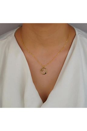 گردنبند نقره طلائی زنانه 925 عیار N!da Jewelry - کد 769834581