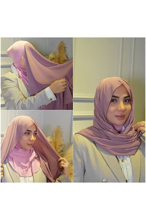 روسری بنفش کرپ aynour - کد 771032978