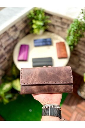 کیف پول قهوه ای زنانه ابعاد بزرگ clawleather - کد 770199143