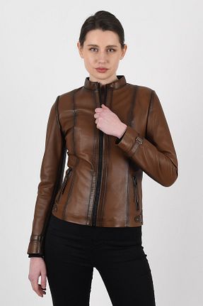 کت قهوه ای زنانه اسلیم فیت ALİN - کد 84073371