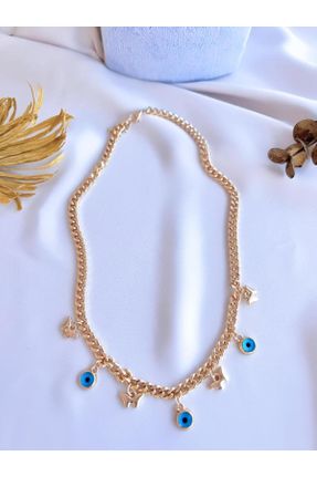 گردنبند جواهر طلائی زنانه فلزی کد 770673080