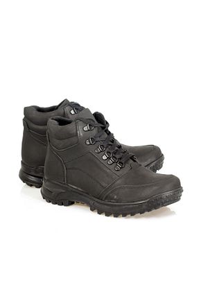 بوت مشکی مردانه چرم طبیعی پاشنه ساده پاشنه متوسط ( 5 - 9 cm ) Gore-Tex مقاوم در برابر آب کد 770733712