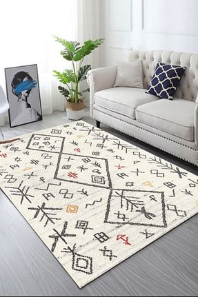 فرش بژ زیره ضد لغزش Decomia Home - کد 359446186