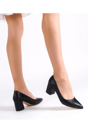 کفش پاشنه بلند کلاسیک مشکی زنانه PU پاشنه ضخیم پاشنه متوسط ( 5 - 9 cm ) کد 771191440