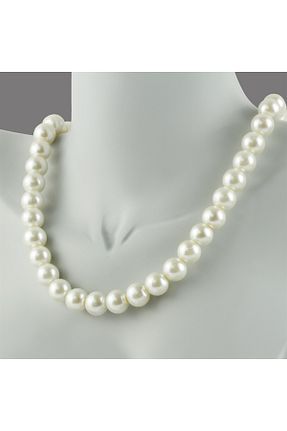 گردنبند مروارید سفید مروارید آب شیرین ecemgümüş - کد 770863888