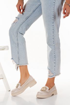 کفش کژوال بژ زنانه چرم لاکی PASSAGE SHOES - کد 770868069