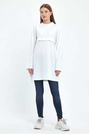 سوئیشرت حجاب سفید زنانه %100 پنبه Gippe Collection - کد 771599093