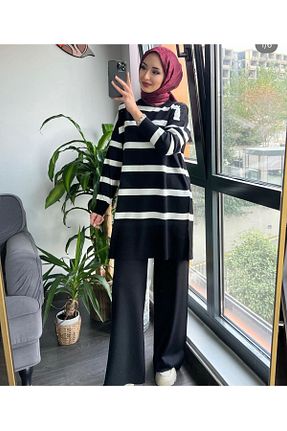 ست بالاتنه و پائین تنه مشکی زنانه تریکو Kağanbutik - کد 771679763