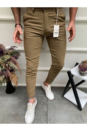 شلوار قهوه ای مردانه پنبه ای ukdwear - کد 769608126