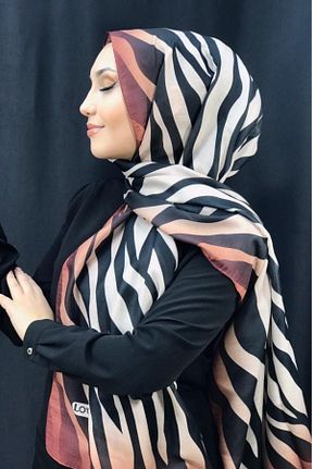 شال نارنجی زنانه پنبه ای SCARF LORESİMA - کد 770681510