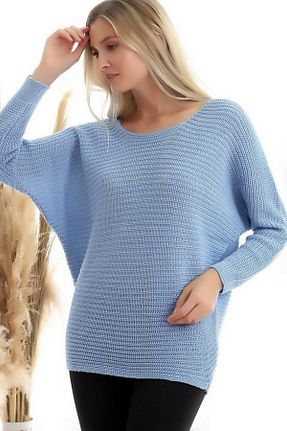 پلیور آبی زنانه ساده Naliru - کد 771091844
