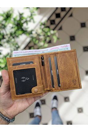 کیف پول قهوه ای زنانه سایز متوسط Visso leather - کد 35169001