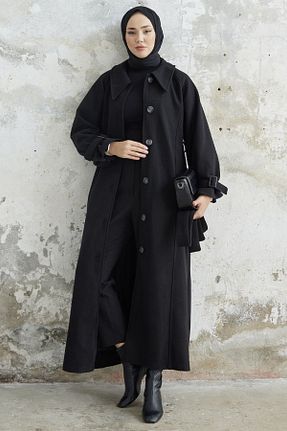 پالتو پشمی حجاب مشکی زنانه Relaxed InStyle - کد 771120393