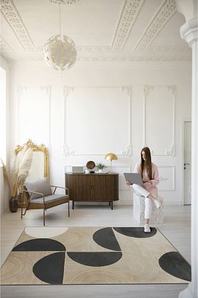 فرش رنگی قابل شستشو Rugs Modern Halı - کد 770747040