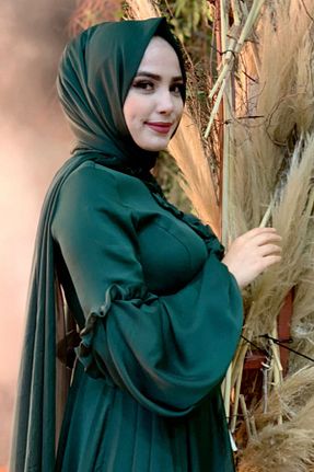 شال سبز زنانه شیفون Levidor - کد 203657339