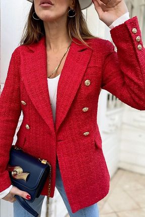 کت قرمز زنانه Blazer PARQUR - کد 338536987