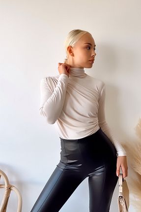 بلوز بژ زنانه ساده LACHT - کد 771007357
