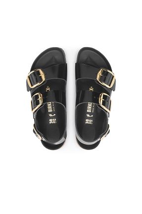 صندل مشکی زنانه پاشنه تخت Birkenstock - کد 771202389
