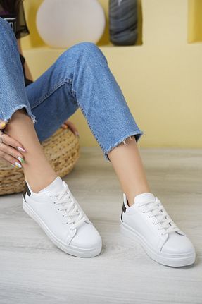 کفش اسنیکر سفید زنانه بند دار trendypit - کد 772022842