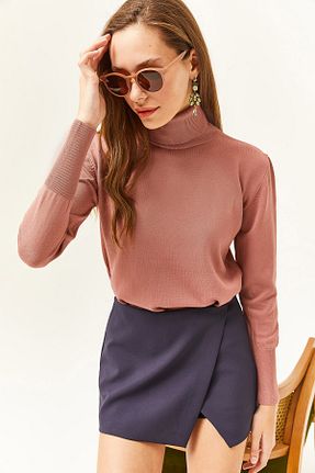 پلیور صورتی زنانه ساده Olalook - کد 770244860