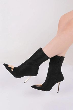 بوت / نیم بوت مشکی زنانه چرم مصنوعی Purple - کد 770368298