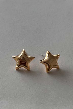 گوشواره جواهر طلائی فلزی AMORE.İST STORE - کد 770441979