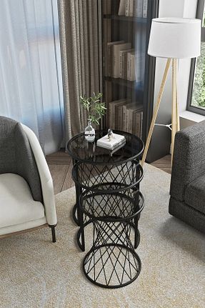 میز عسلی مشکی فلزی SEDAŞ LIVING UNITS - کد 770881111