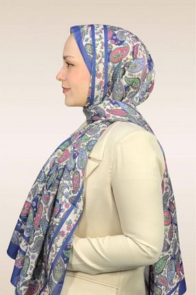 شال آبی زنانه پنبه ای locella - کد 770914329
