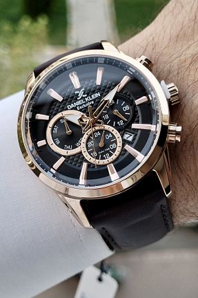 ساعت مچی قهوه ای مردانه 44 میلی متر Daniel Klein - کد 770936279